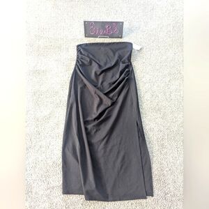NWT A New Day Black Strapless Side Rouching Dress 1X